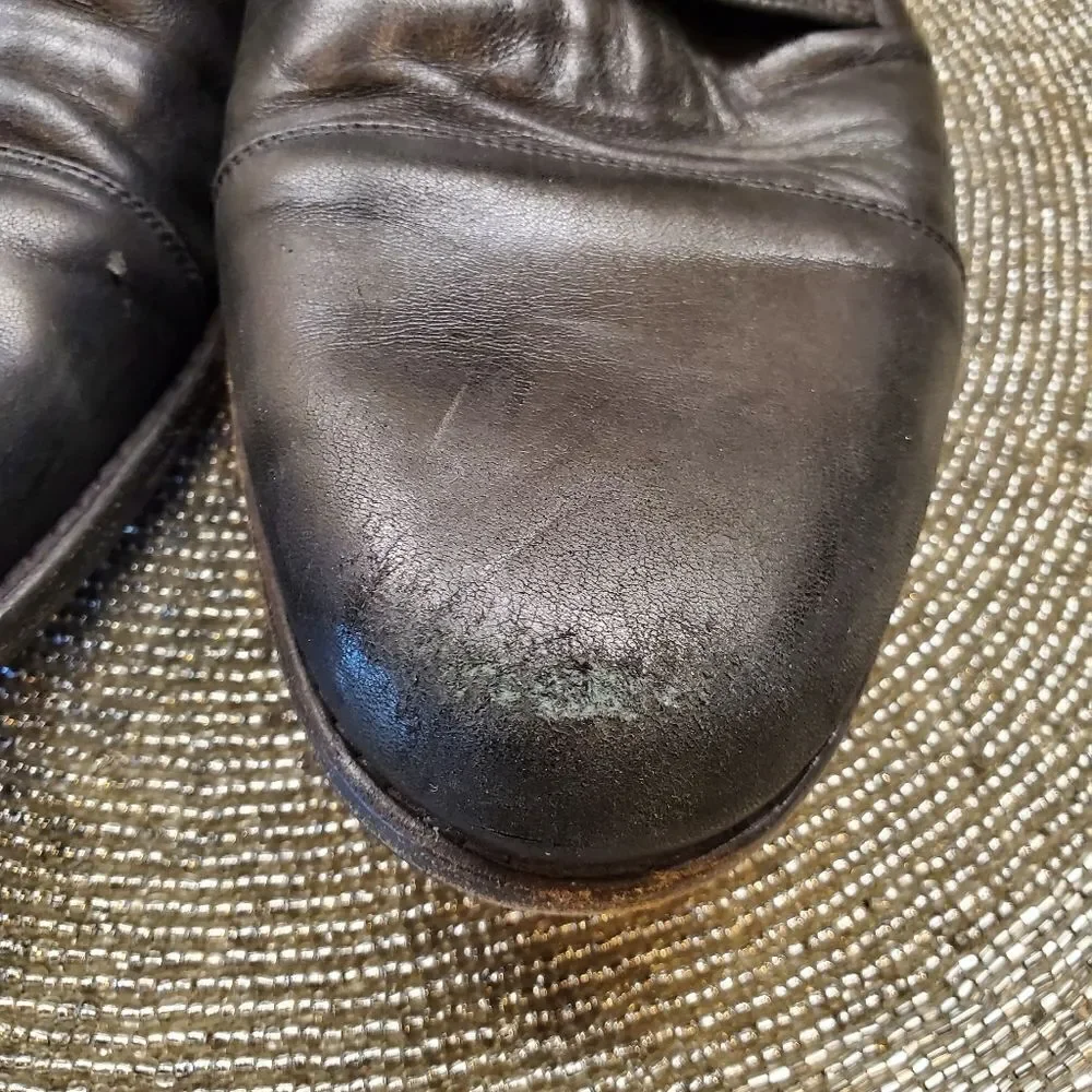 BALLY Black Leather Lace Ups - Size 10‎